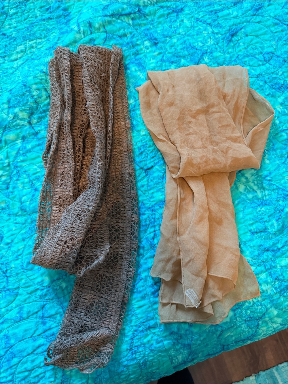 Neutral Brown and Beige Lightweight Fashion Scarves - Women Accessories